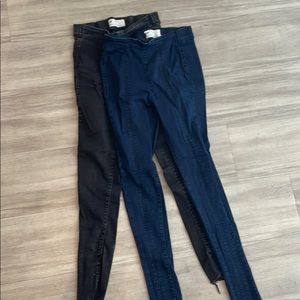 Black and or blue free people jeggings
